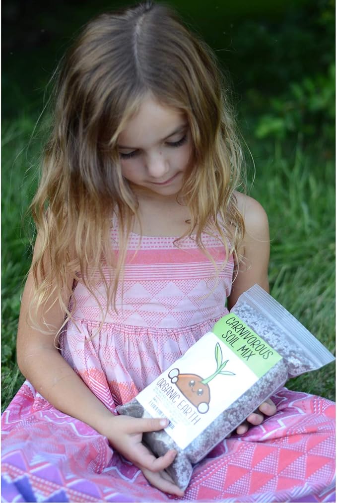 Organic Earth Carnivorous Plant Soil Mix 1 QT - Plant Food Peat Moss & Perlite for Carnivorous Plants - Terrarium Soil, Pitcher Plant Soil, Venus Fly Trap Soil