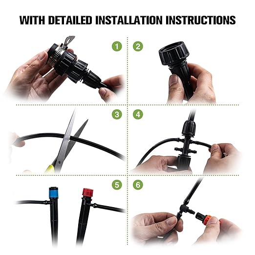 CHANGE MOORE 130FT Drip Irrigation Kit, Garden Irrigation System with Drip Nozzle Emitters,Drip Irrigation Tubing and Drip Irrigation Parts, Automatic Watering System for Plants Greenhouse