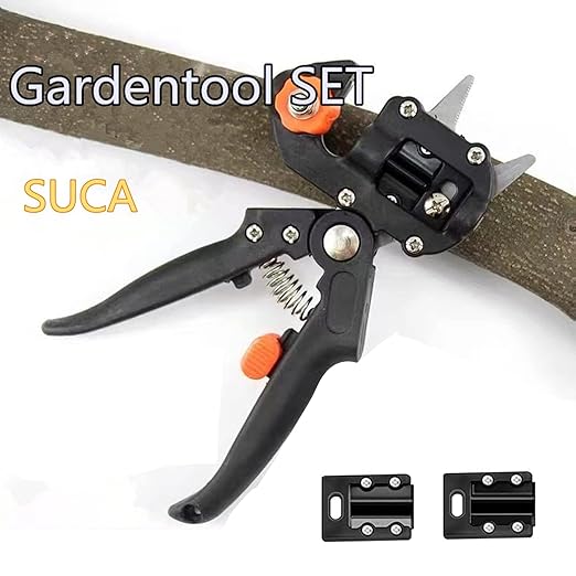SUCA Grafting Tool Kit, Garden Pruner Tools with Replacement Blades, Plant Branch Vine Fruit Tree Cutting Tool Kits Scissors, Perfect for Fruit Trees Grafting (tool 1)