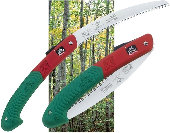 Samurai KISI FC-240-LH / 9 1/2" (24cm) Folding Curved Blade Saw Made in Japan