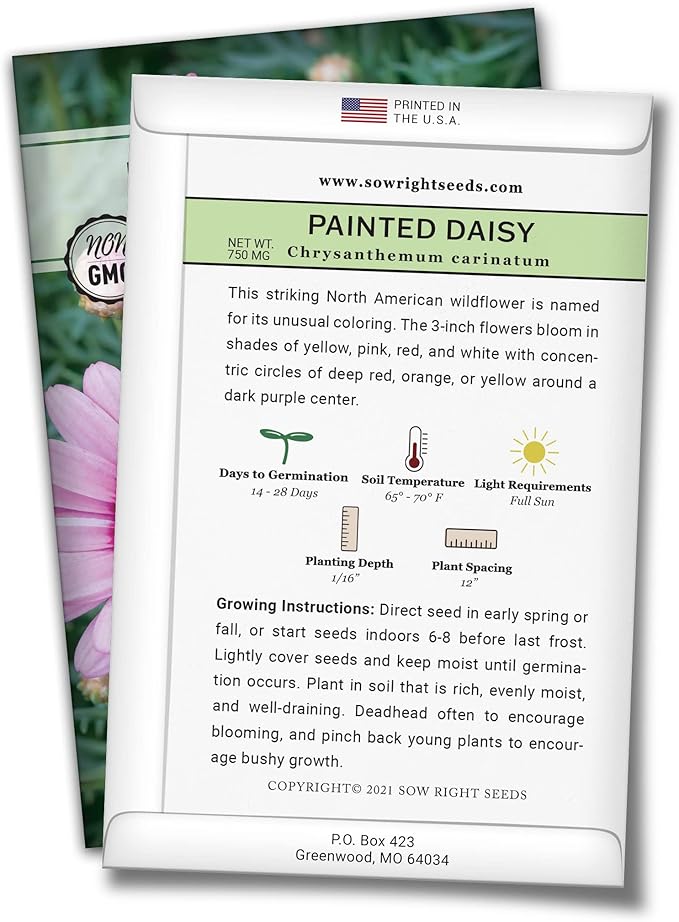 Sow Right Seeds - Collection of Pink Flower Seeds for Planting - Non-GMO Heirloom Packets with Instructions - Wonderful Rosy Blooms to Attract Pollinators - Cut and Come Again - Rare Varieties