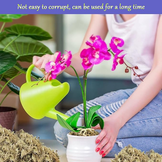 Legigo 7OZ Premium Sphagnum Moss for Plants- 8QT Natural Succulent Carnivorous Plant Moss Dried, Long Fiber Orchid Moss for Orchid Repotting Succulent Sarracenia Potted Plants Gardening and Reptiles