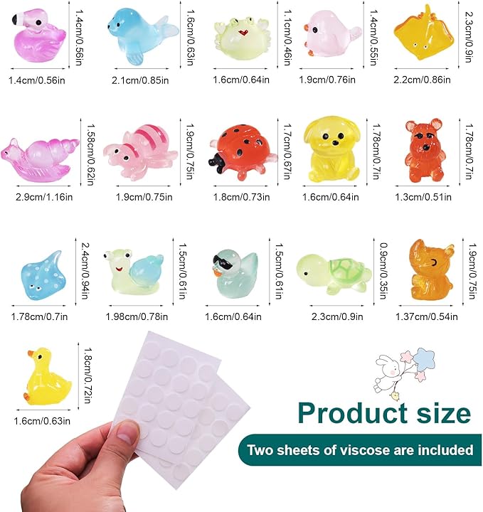 Tiny Resin Animals Figures to Hide 120 Pcs Mini Resin Animals Bulk for Miniature Fairy Garden Accessories Micro Landscape Aquarium Potted Decoration