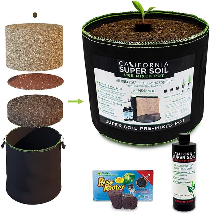 PreMixed Super Soil 3 Gallon Pot - Every Thing Included for The Perfect Grow (add only Seed and Water)