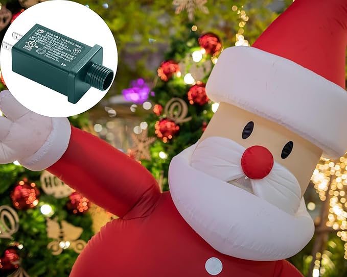 Replacement Yard Inflatable Adapter Power Supply Adaptor - 12V 1.0A 1Pcs -Inflatable Plug Replacement Class 2 Power Supply - Green - for Halloween Yard Blow Up Decorations