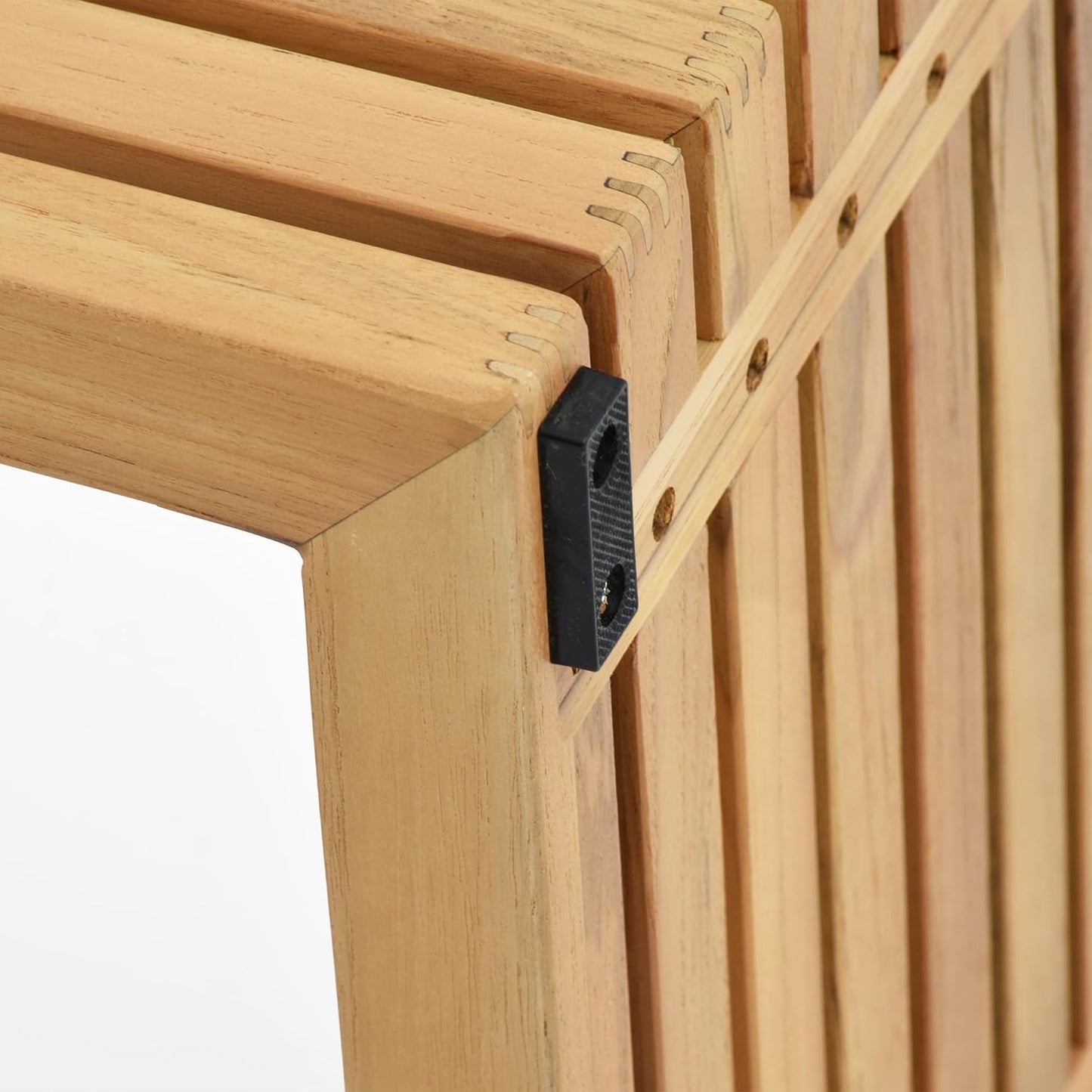 Teak Wood Weather Resistant Outdoor Side Table, Adirondack HDPE Small Outdoor Table for Outside or Indoor