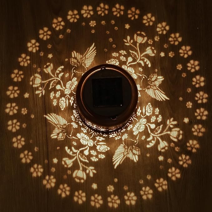 Solar Lanterns Outdoor Waterproof Hummingbird Garden Decor Gifts for Women Mom Grandma Mothers Day Gifts Hanging Solar Lights Metal Solar Decoration Outside for Yard, Backyard, Patio Deals