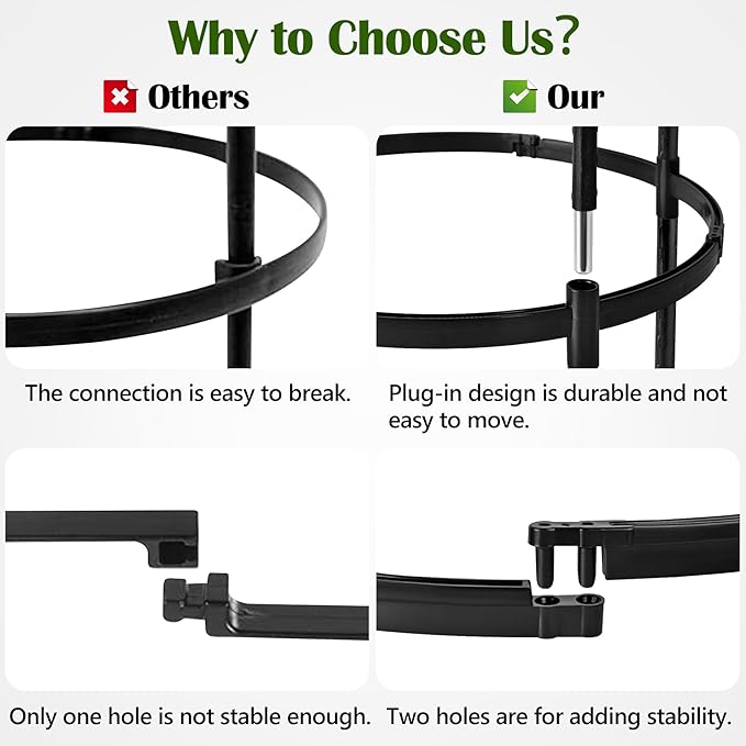 Garden Obelisk Trellis for Climbing Plants Outdoor 6.7 Ft Rose Bush Round Trellis for Pots Rustproof Metal Plant Flower Trellises for Clematis Vine Jasmine Support Outdoor Indoor