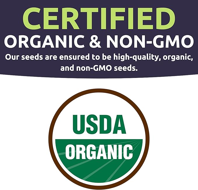 Organic Edible Flower Seeds Variety Pack - 9 Individual Packs - 2025 Season - Lavender, Chamomile, Nasturtium, Calendula and More! for Indoor & Outdoor Planting (Non-GMO, Certified Organic)