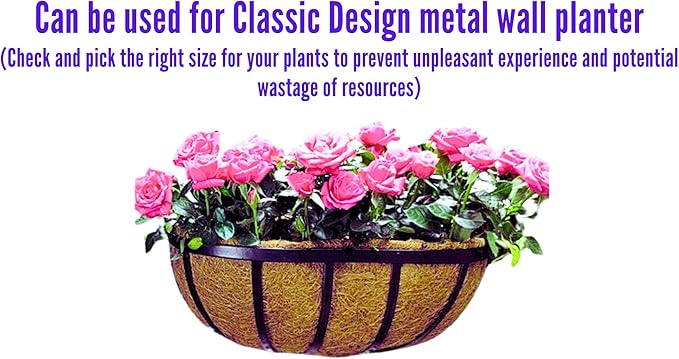 Maxona 16 inch 4 Pack Trough Rectangular Coco Liner for Window Box Planter: Thick Coconut Coir to Support The Soil Replacement for Wall Hanging Basket, Rectangle Pre-Formed Fiber Husk, Garden Fence