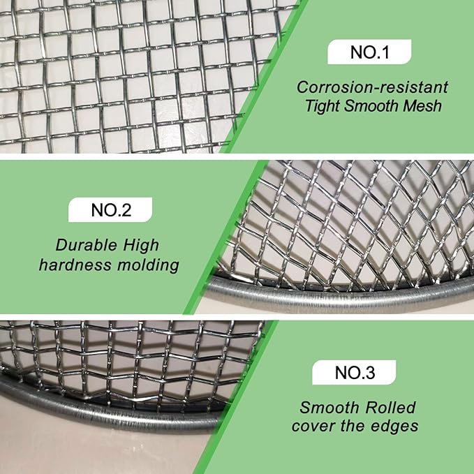 1/4 Inch Compost Sifter for Garden Sand Soil, Garden Potting Mesh Sieve Sifting Pan,Soil Sifter Mesh Gardening Tool Best for Plants and Flowers Growth