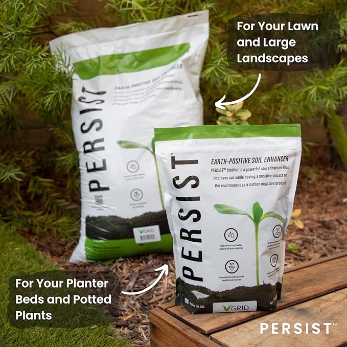 Persist Horticultural Charcoal 1.5 cuft, Biochar Soil Amendment for Plants, Improves Soil Quality, 100% Natural Active Carbon and Fertilizer Enhancer for Gardens.