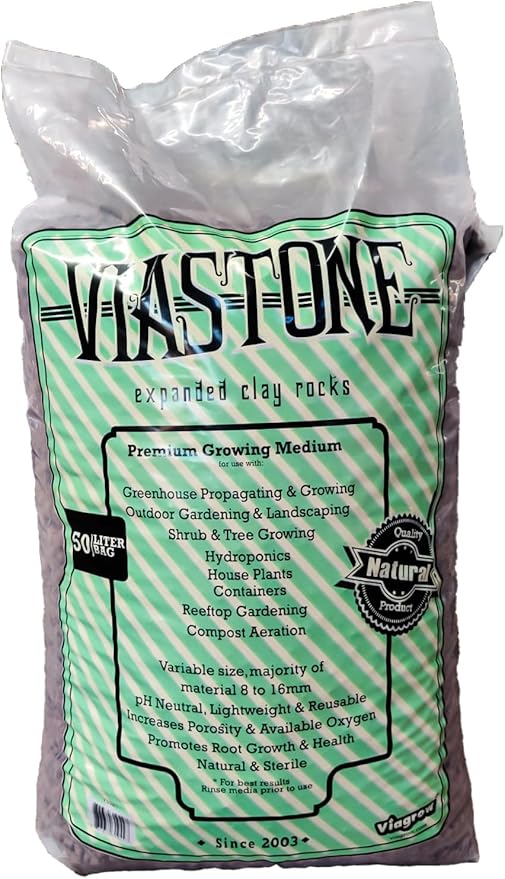 Viagrow VS10-5 Grow Rocks Expanded Clay Pebbles, Brown