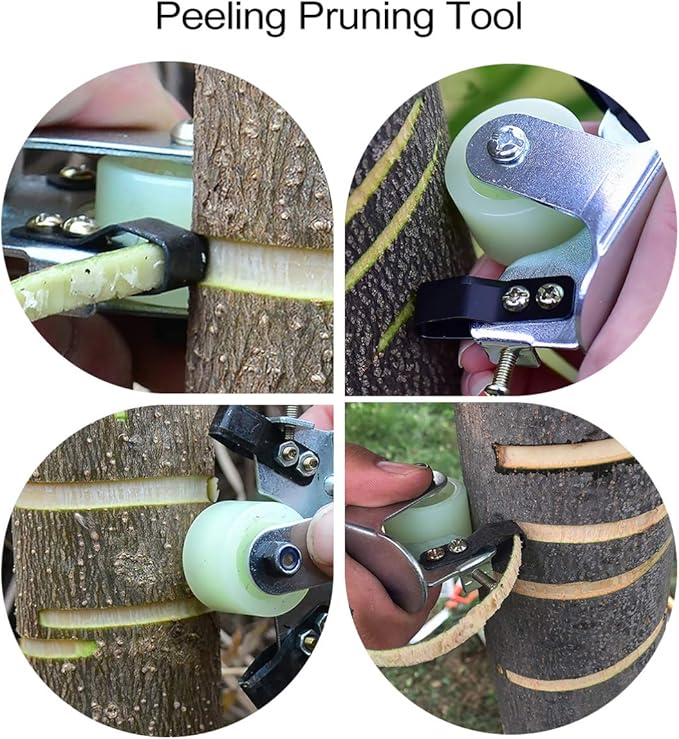 DOITOOL Bark Stripping Peeling Girdling Cutter Pruning Tool Garden Fruit Tree Scissors Wood Cutter Tool for Lawn Garden Winter Home