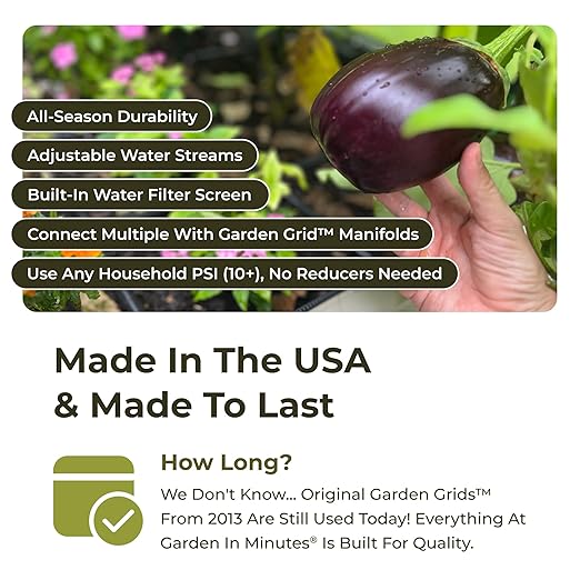 Garden In Minutes Drip Irrigation System for Garden, Soaker Hose & Garden Watering System Preassembled Drip Irrigation Kit, Flower Bed Sprinkler, Garden Irrigation System Kit - 4x6 (44"x66")