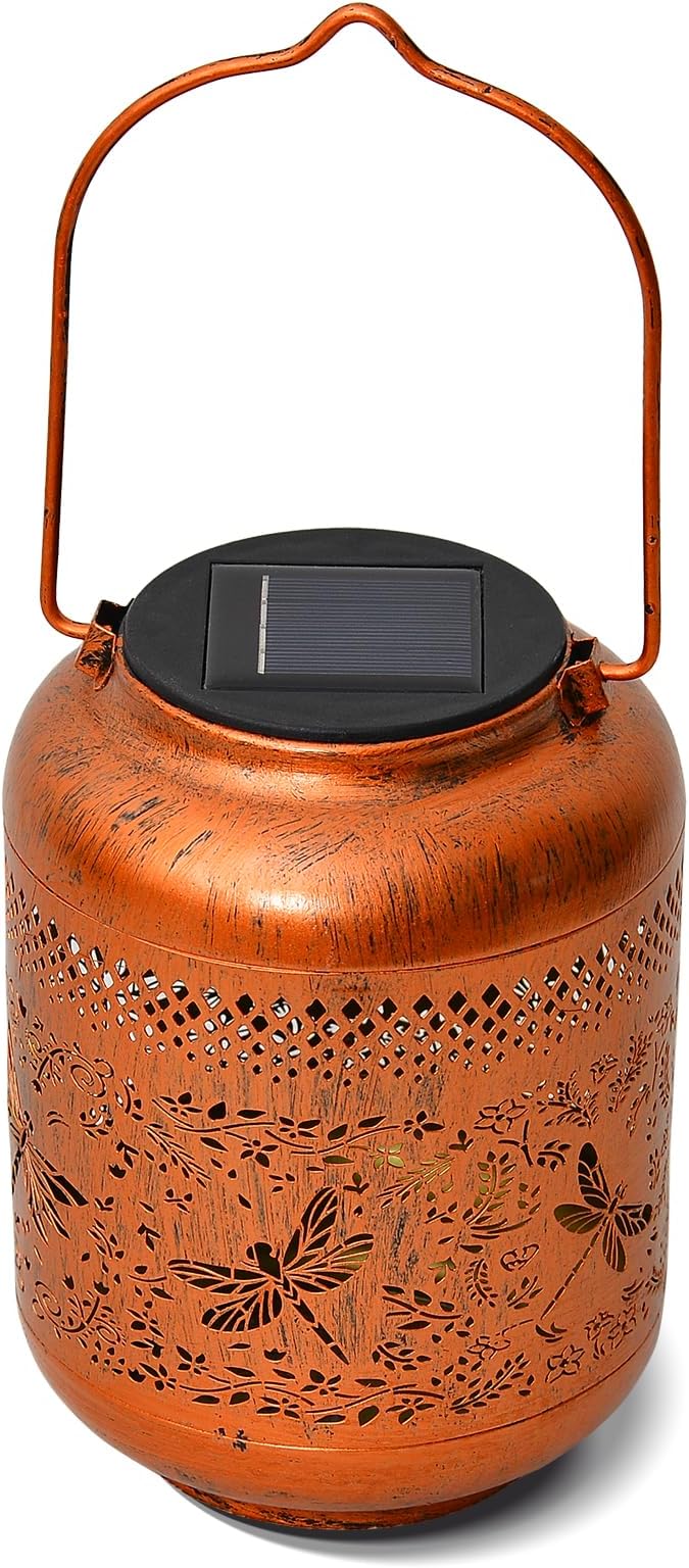 Outdoor Solar Lantern Decorative Waterproof Solar Lights for Yard, Patio, and Garden(Dragonfly)