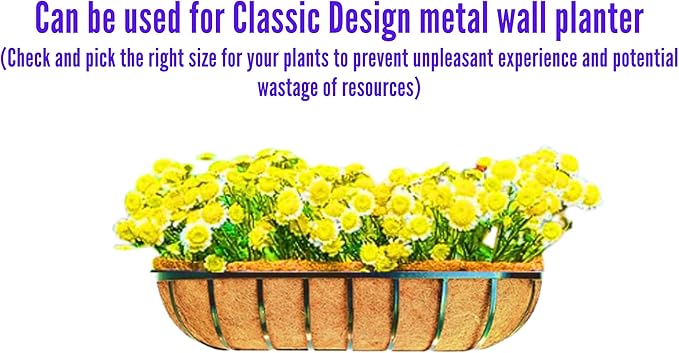 Maxona 30 inch 4 Pack Trough Rectangular Coco Liner for Window Box Planter: Thick Coconut Coir to Support The Soil Replacement for Wall Hanging Basket, Rectangle Pre-Formed Fiber Husk, Garden Fence