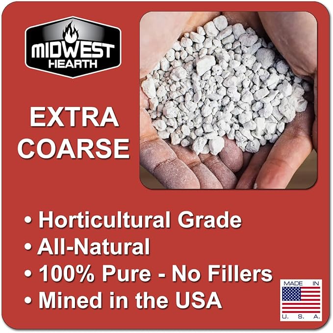 Perlite for Plants Natural Horticultural Soil Amendment (Made in USA) (4 Dry Liters)