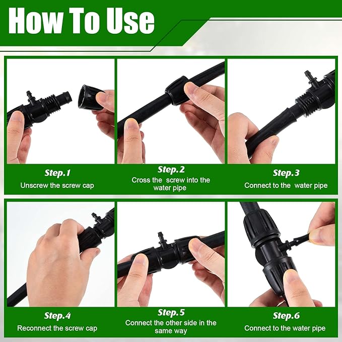 12 Pcs Barbed Tee Drip Irrigation Tubing for 1/2 Inch to 1/4 Inch Irrigation Fittings 1/2 Inches ID x 0.63 Inches OD 16 mm PE Tube Anti Drop Locked Reducing Tee Fits 13 mm ID/ 4 mm ID