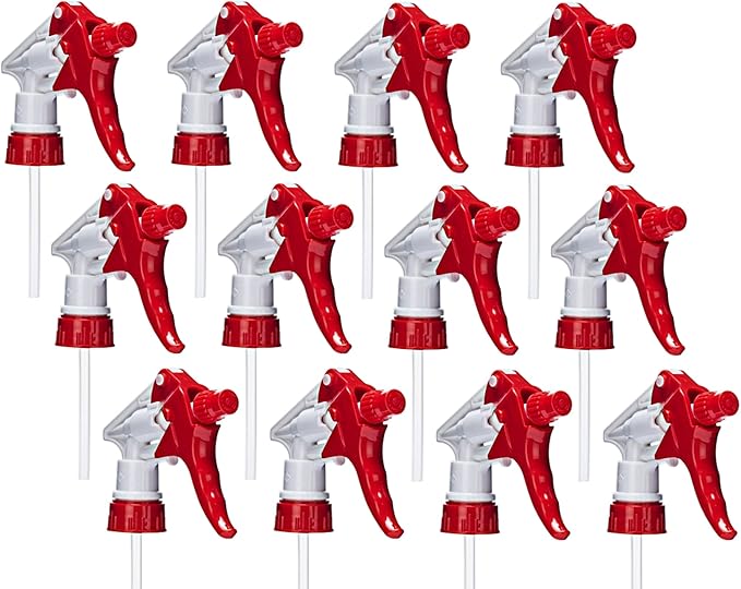 ljdeals 12 Pack Heavy-Duty Trigger Sprayer Replacement Nozzles, Leak-Free, Chemical Resistant, Comfortable Grip, Fit 28-400 16oz/32oz Bottles, Multi-Purpose Tool for Cleaning, Gardening and more…