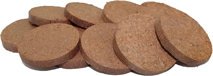 Coco Coir Discs (40mm 50-Pack) - Organic Coconut Coir Seed Starting Discs - Coconut Fiber Seedling Soil for House Plants, Potting Soil, & Indoor Plants - Organic Coco Coir for Plants & Potting Mix