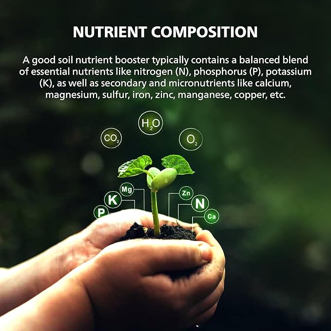 Soil Nutrient Booster Premium Plant Nutrition Formula for Lush Gardens Promotes Growth Blooms and Soil Vitality Root Stimulator for Plants - 32 fl oz