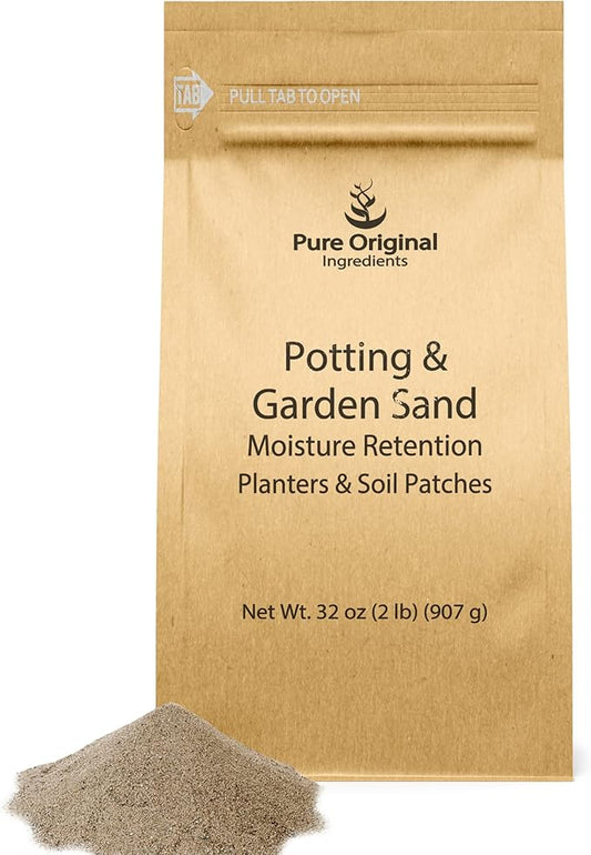 Pure Original Ingredients Potting & Garden Sand (2 lb) Add to Planters & Soil Patches, Helps Retain Moisture