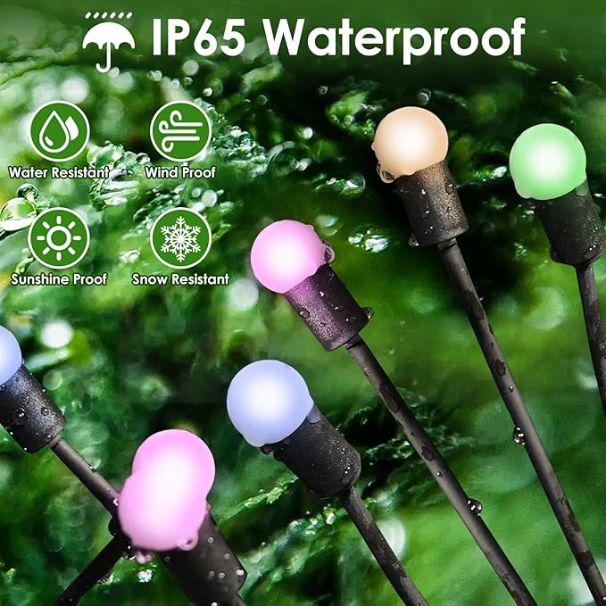 BOSSERN 2025 Solar Garden Lights, 8 Pack Solar Firefly Lights, Solar Sway Lights Outdoor Waterproof, Solar Twinkle Swaying Fairy Light for Yard Patio Pathway Garden Decoration (Multi Color)