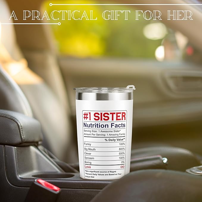 Gifts for Sister - Sister Gifts from Sister, Brother - Birthday Gifts for Sister, Sister Birthday Gifts from Sister, Christmas Gifts for Sister, Sister Christmas Gifts for Women - 20 Oz Tumbler