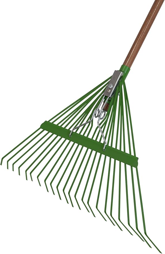 AMES 20201033 Steel Tine Leaf Rake with Hardwood/Steel Handle, 22 Tines