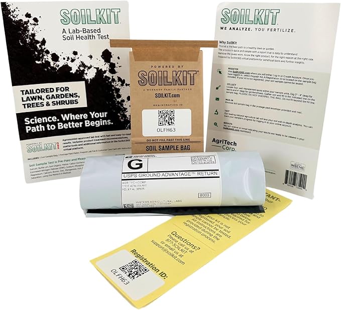 Soil Test Kit - Discover Your Lawn and Garden Fertility with pH, Nutrient and Mineral Analysis. Professional Results Provide Custom Fertilizer Prescription for Your Yard.
