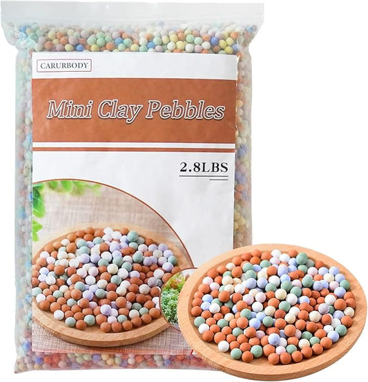 Ceramsite Clay Pebbles for Orchid - Mini Leca Clay Pebble for Plants Drainage - Perfect Ceramsite Balls as A Soil Topper for Indoor Plants, Cacti Succulents Bonsai.