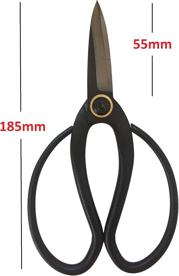 GARDEN GURU Professional Bonsai Scissors 180mm - Traditional Butterfly Bonsai Pruner Shear for Precise Trimming Pruning and Deadheading of Flowers Plants, Japanese Bonsai Garden Tools