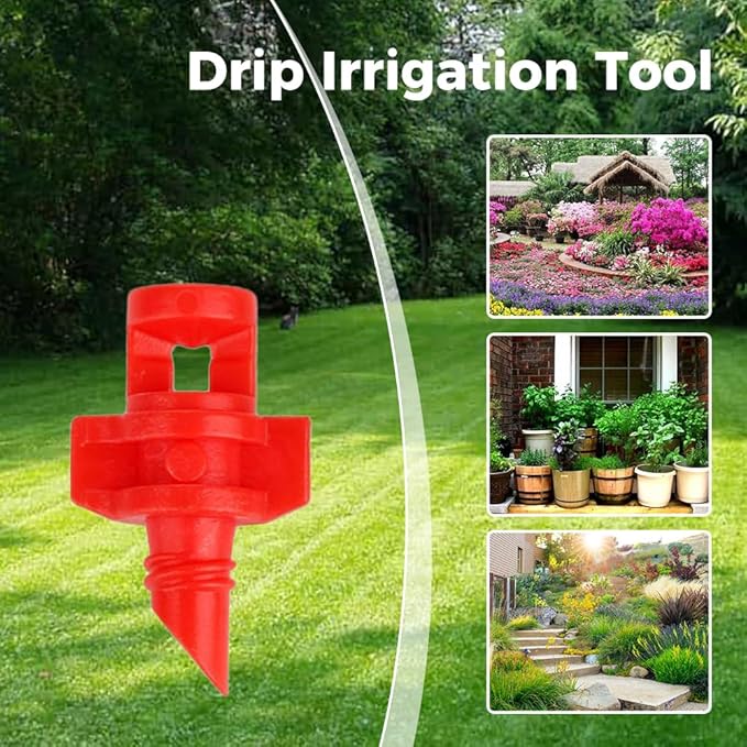 100PCS 360 Degree Misting Nozzle Irrigation, Sprinklers Sprayer for Garden Irrigation System, Micro Sprayer Refraction Automizing Drippers