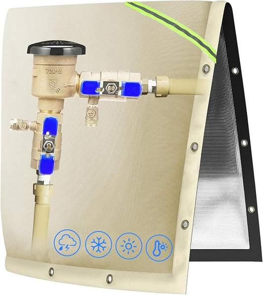 Opening Backflow Preventer Pipe Insulation Cover,Irrigation Sprinkler Valve Cover,Water Well Pump Cover,Sturdy 5-Layers Hydrant Cover for Winter Freeze Protection