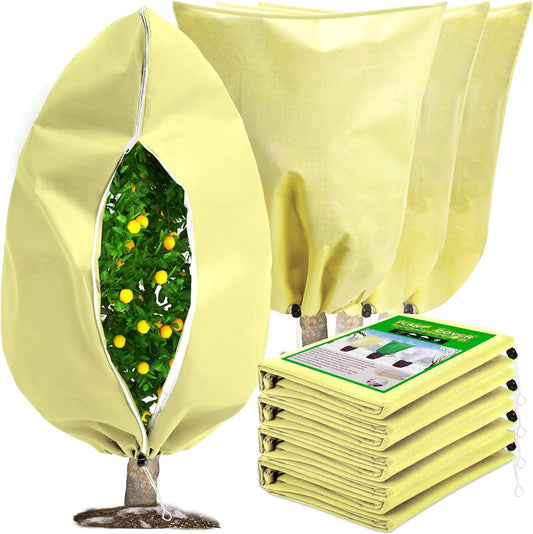 DQS 4 Pack Plant Covers Freeze Protection, 47.2" x70.8" Winter Frost Protection Blankets Frost Cloth,Suitable for Outdoor Winter Frost, Cold Weather, shrubs, Trees, Jackets, and coverings