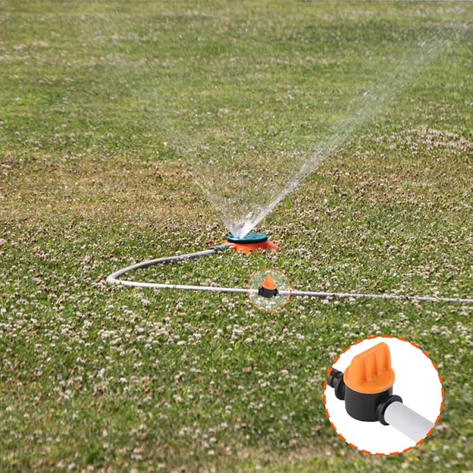 1/4 Inch Drip Tube Shut off Valve, Universal Tubing Irrigation Coupling Switch Plastic Hose Pipe Tube Drip Line Cut Off Barbed Adapter Through Connector Leakproof Fittings for Garden Lawn 50PCS