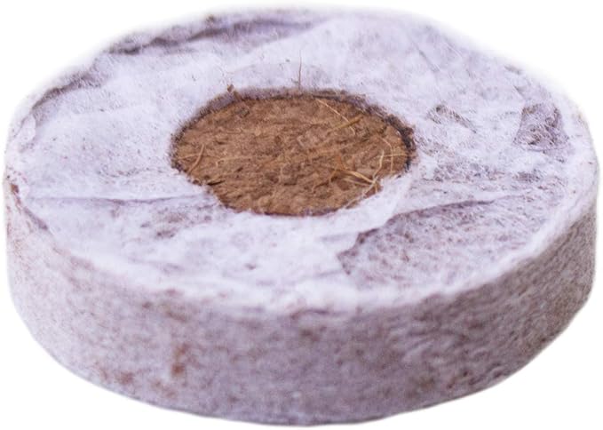 Pure Coconut Coir Netted Seed Starting Pellets - 42mm - Pack of 50 - Sustainable, Renewable, Unamended - Superior to Peat Plugs - High Water Holding - Minimize Root Loss & Transplant Shock