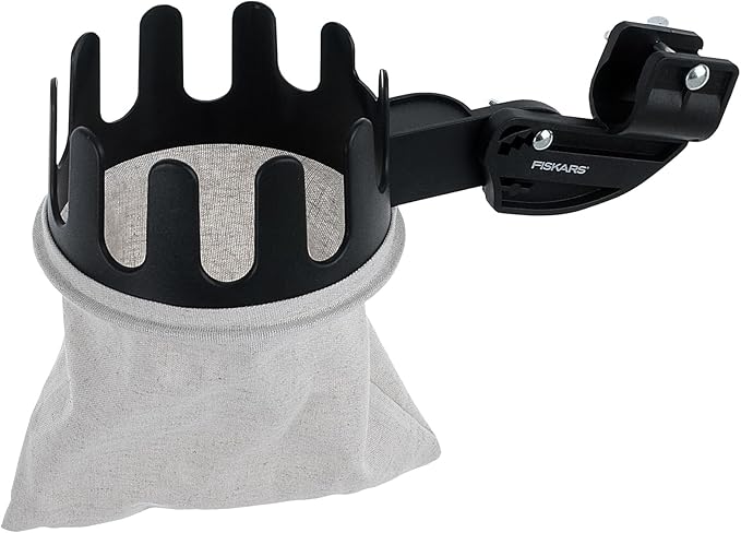 Fiskars Fruit Picker Basket Telescoping with Adjustable Basket Angle, Machine Washable Mesh Bag, Fruit Harvesting Tool