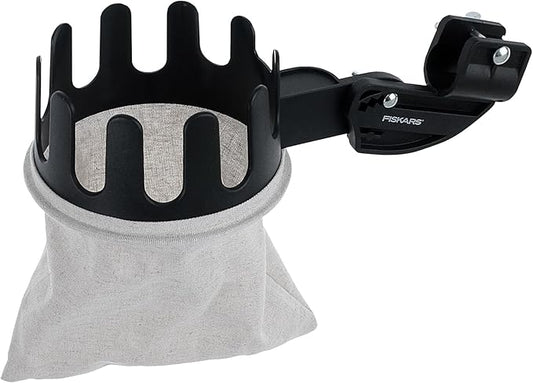 Fiskars Fruit Picker Basket Telescoping with Adjustable Basket Angle, Machine Washable Mesh Bag, Fruit Harvesting Tool