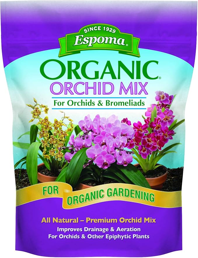 Potting Mix, Natural & Organic Premium Soil for Orchids & Bromeliads, 4 qt, Pack of 2Q