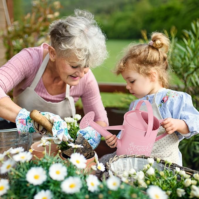 Mimi Gifts, Mimi Gifts for Grandma, Gardening Gifts for Women, Best Mimi Gifts, Gifts for Mimi from Grandkids,Metal Watering Can for Indoor Plants,1/2 Gallon, Pink