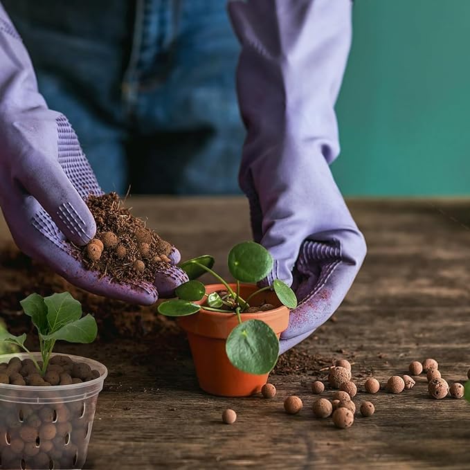 Clay Pebbles Leca Balls for Plants 2qt，6mm - 12mm Clay Balls for Hydroponic, Terrarium, Potted Plants, Lightweight & Drainage