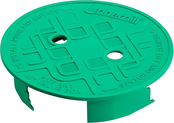 Underhill Sprinkler Valve Round Box Lid, VersaLid 10 Inch Universal Cover for Automatic Irrigation System, Green, VL-10