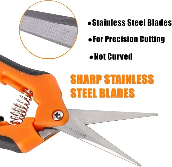 YaeCCC 12-Pack 6.5 Inch Gardening Hand Pruner Pruning Shear with Stainless Steel Blades