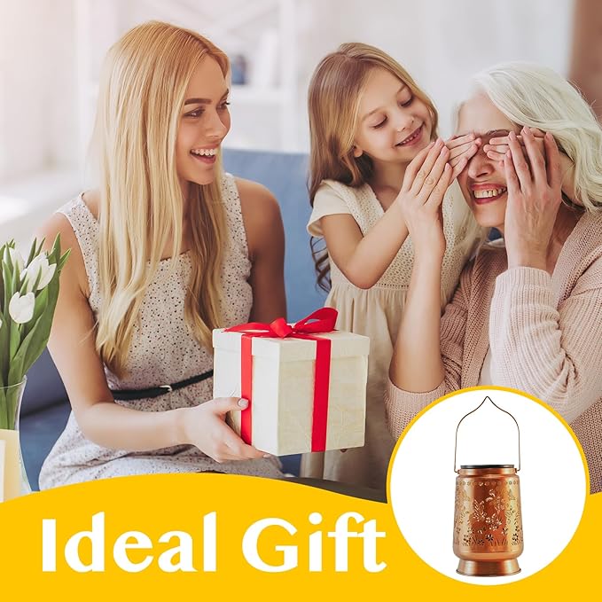 Large Solar Lanterns Outdoor Waterproof Butterfly Birthday Gifts for Women Men, Metal Hanging Solar Lantern Lamp for Yard, Lawn, Patio, Backyard, Garden Decor Outside