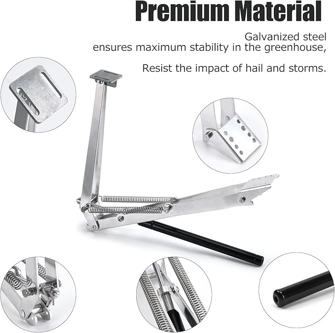 CHANGE MOORE Auto Vent Opener Automatic Greenhouse Window Opener Roof Vent Opener Auto Vent Kit Sensitive Gardening Tools Automatic Greenhouses Supplies (2Pcs Dual Spring Up to 33lbs)