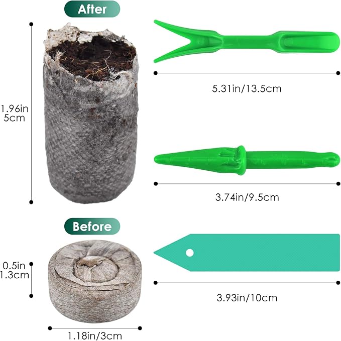 PACETAP 100 Pcs 30mm Peat Pellet Seed Starter Soil, Compressed Seed Fertilizer Nutrient Soil Block, Germination Seedling Pods for Growing Herbs, Plant, Flowers, Vegetables (30MM)