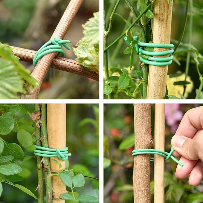 Green Soft Twist Tie Tomato Plant Tie TPR Garden Supply, for Supporting Plants and Home Organizing (328 feet/100 Meters)