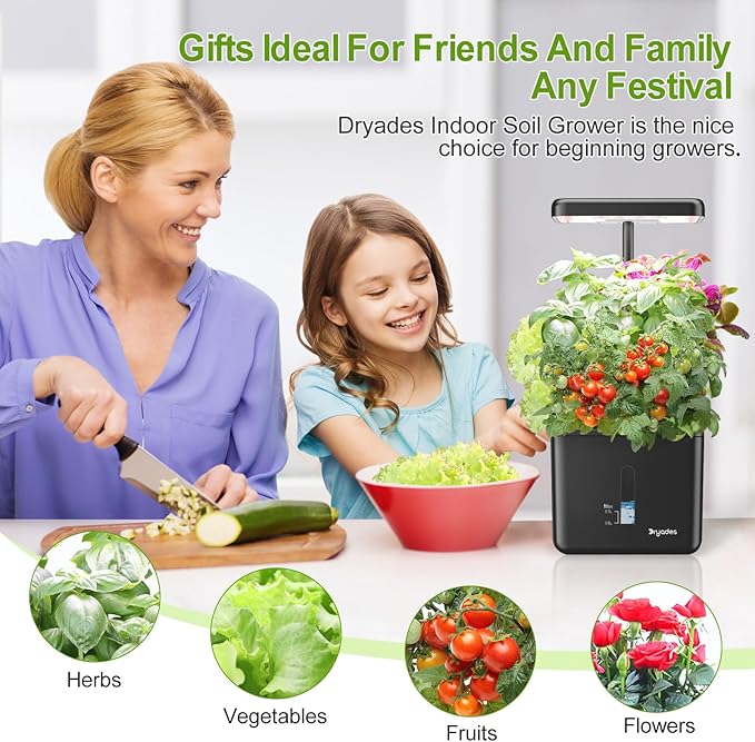 2 PACK Plant Pots Indoor Garden Planter Growing Systems Small Smart Soil Gardening System with 17 Watts LED Grow Light Auto Timer Self-Watering Soil Planter Pot Gifts for Mom Women (No Seeds&Soil)
